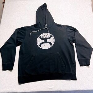 Hooey Hoodie Mens‎ XXL Black Graphic Logo Western Rodeo Pullover Sweatshirt